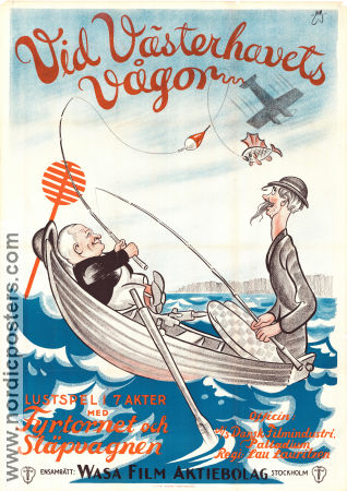 Vester vov vov 1927 movie poster Fyrtornet och Släpvagnen Fy og Bi Lau Lauritzen Ships and navy Denmark