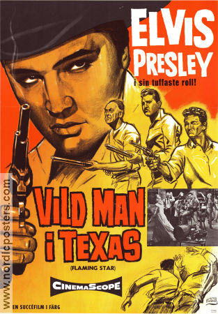 Flaming Star 1960 movie poster Elvis Presley Barbara Eden Steve Forrest Don Siegel