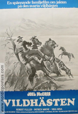 Mustang Country 1976 movie poster Joel McCrea Robert Fuller Patrick Wayne John C Champion Horses