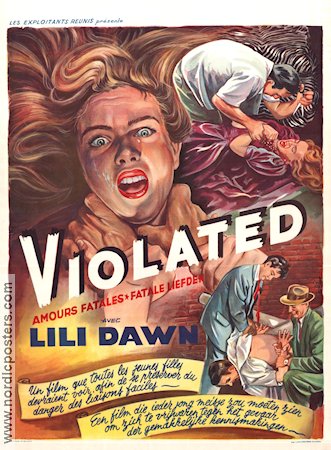 Violated 1953 movie poster Lili Dawn
