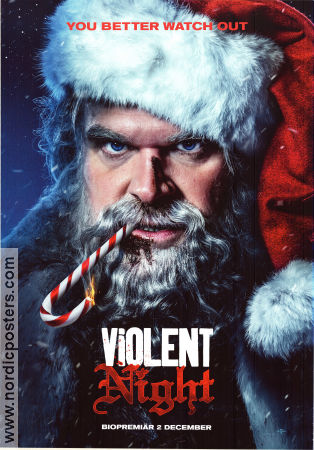 Violent Night 2022 movie poster David Harbour John Leguizamo Beverly D´Angelo Tommy Wirkola Holiday