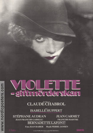 Violette 1978 movie poster Isabelle Huppert Claude Chabrol