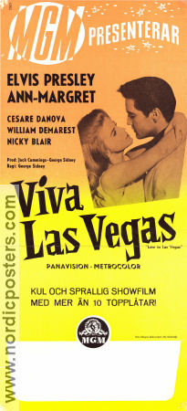 Viva Las Vegas 1964 movie poster Elvis Presley Ann-Margret Cesare Danova George Sidney Musicals