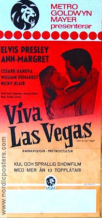 Viva Las Vegas 1964 movie poster Elvis Presley Ann-Margret Cesare Danova George Sidney Musicals