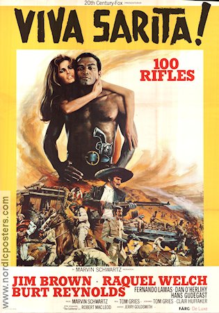 100 Rifles 1969 poster Jim Brown Tom Gries