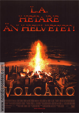 Volcano 1997 movie poster Tommy Lee Jones Anne Heche Gaby Hoffmann Mick Jackson