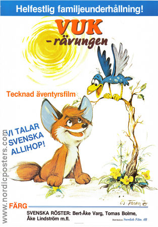 Vuk rävungen 1981 movie poster Judit Pogany Attila Dargay Animation