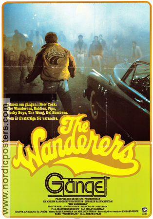 The Wanderers 1979 movie poster Ken Wahl Karen Allen John Friedrich Philip Kaufman Cars and racing Gangs