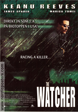 The Watcher 2000 movie poster James Spader Keanu Reeves Marisa Tomei Joe Charbanic