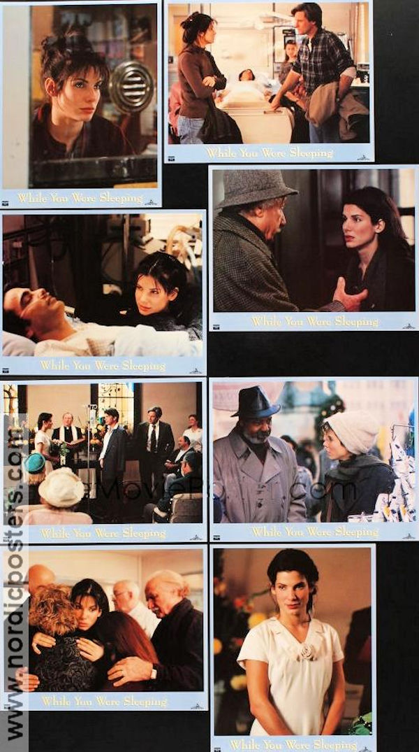 While You Were Sleeping 1993 lobby card set Sandra Bullock Bill Pullman