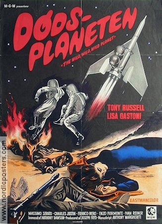 Wild Wild Planet 1965 movie poster Tony Russel Lisa Gastoni Spaceships