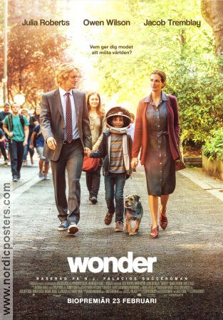 Wonder 2017 movie poster Jacob Tremblay Owen Wilson Izabela Vidovic Stephen Chbosky Kids