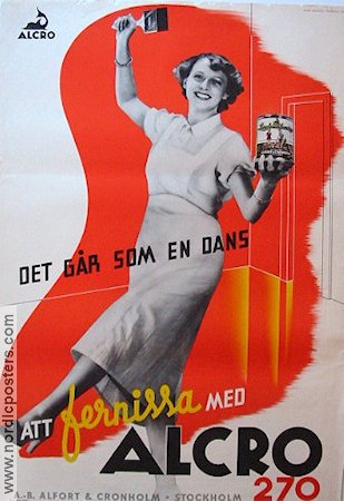 Alcro Linoleumfernissa 1940 poster Find more: Advertising