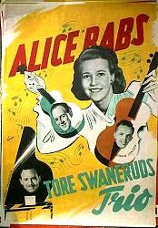 Alice Babs konsert-affisch 1949 poster Alice Babs