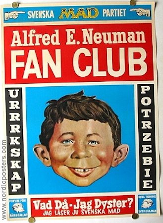 MAD Fan Club 1969 poster MAD Alfred E Neuman From comics