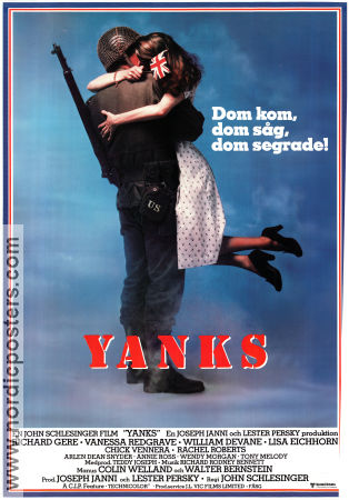 Yanks 1980 movie poster Richard Gere Vanessa Redgrave John Schlesinger War
