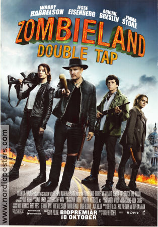 Zombieland: Double Tap 2019 movie poster Woody Harrelson Jesse Eisenberg Emma Stone Ruben Fleischer