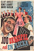 100 dragspel och en flicka 1946 movie poster Elof Ahrle Ingrid Backlin Ragnar Frisk Instruments