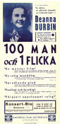 One Hundred Men and a Girl 1937 movie poster Deanna Durbin Adolphe Menjou Alice Brady Henry Koster