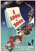 1. April 2000 1952 movie poster Hilde Krahl Josef Meinrad Waltraut Haas Wolfgang Liebeneiner Country: Austria Spaceships Robots