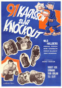 91 Karlsson slår Knockout 1957 movie poster Nils Hallberg Minimal Åström Irene Söderblom Ingemar Johansson Gösta Lewin Boxing From comics