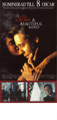 A Beautiful Mind 2001 movie poster Russell Crowe Jennifer Connelly Ed Harris Ron Howard