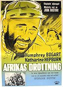 The African Queen 1951 movie poster Humphrey Bogart Katharine Hepburn Robert Morley John Huston