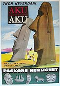 Aku Aku 1960 movie poster Thor Heyerdahl Documentaries Norway