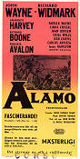 The Alamo 1960 movie poster Richard Widmark Laurence Harvey John Wayne