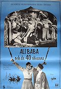 Ali Baba och de 40 rövarna 1944 movie poster Maria Montez Jon Hall Adventure and matine