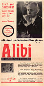 L´alibi 1937 movie poster Erich von Stroheim Albert Préjean Jany Holt Pierre Chenal