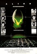 Alien 1979 movie poster Sigourney Weaver Tom Skerritt John Hurt Yaphet Kotto Veronica Cartwright Ridley Scott