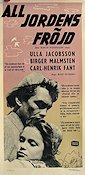 All jordens fröjd 1953 movie poster Ulla Jacobsson Birger Malmsten Carl-Henrik Fant Rolf Husberg