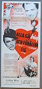 Alla gå kring och förälska sig 1942 movie poster Lilian Ellis Denmark