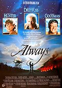 Always 1989 movie poster Holly Hunter John Goodman Richard Dreyfuss Steven Spielberg Romance Planes