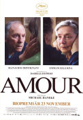 Amour 2012 movie poster Jean-Louis Trintignant Emmanuelle Riva Isabelle Huppert Michael Haneke