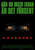 Anaconda 1997 movie poster Jon Voigh Jennifer Lopez Luis Llosa Snakes