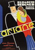 Ariane 1931 movie poster Elisabeth Bergner Rudolf Forster Artistic posters Art Deco