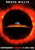 Armageddon 1998 movie poster Bruce Willis Billy Bob Thornton Ben Affleck Liv Tyler Michael Bay Find more: Jerry Bruckheimer