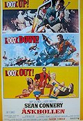 Thunderball 1965 movie poster Sean Connery Claudine Auger Diving