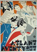 Atlantäventyret 1934 movie poster Birgit Tengroth Valdemar Dalquist Lorens Marmstedt Music: Jules Sylvain Ships and navy