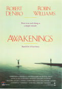 Awakenings 1990 poster Robert De Niro Robin Williams Julie Kavner Penny Marshall Beach Medicine and hospital
