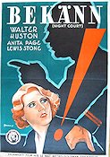 Night Court 1933 movie poster Walter Huston Anita Page Eric Rohman art