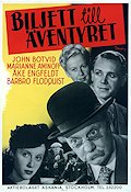 Biljett till äventyret 1945 movie poster John Botvid Marianne Aminoff