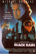 Black Rain 1989 movie poster Michael Douglas Andy Garcia Ken Takakura Ridley Scott Asia Mafia