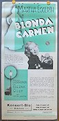 Die blonde Carmen 1936 movie poster Martha Eggerth