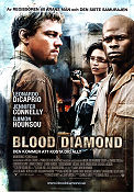 Blood Diamond 2006 movie poster Leonardo DiCaprio Jennifer Connelly Djimon Hounsou