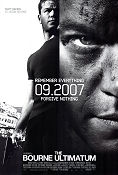 The Bourne Ultimatum 2007 movie poster Matt Damon Julia Stiles Paul Greengrass