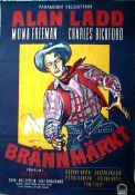 Branded 1950 movie poster Alan Ladd Mona Freeman Charles Bickford Rudolph Maté