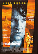 Breakdown 1997 movie poster Kurt Russell JT Walsh Kathleen Quinlan Jonathan Mostow